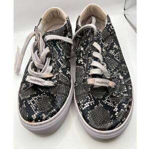 Valentino Men’s Black Snake-Print Low Top Sneakers